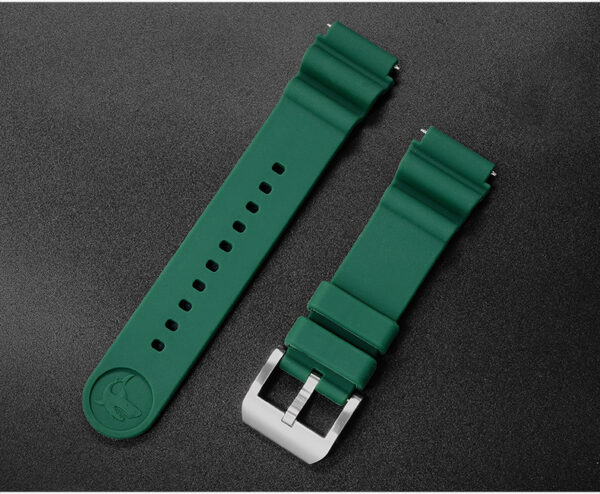 rubber-watch-strap-metal-locket-green